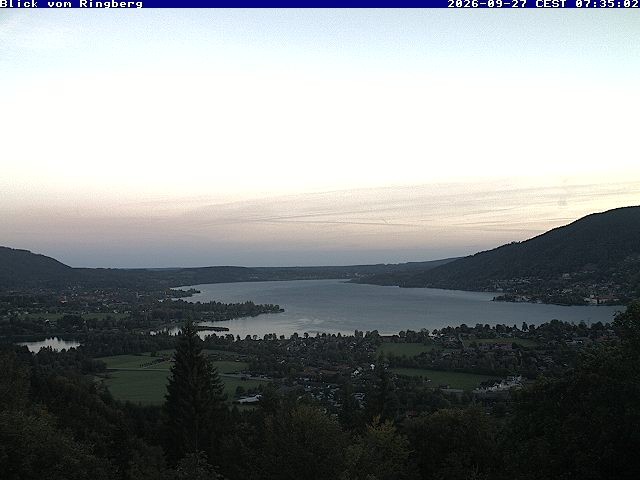 Archiv Foto Webcam Blick vom Schloss Ringberg auf den Tegernsee