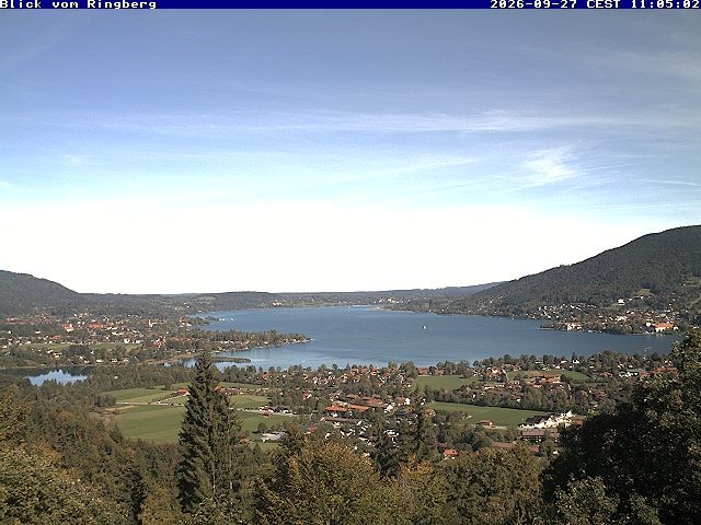 Archiv Foto Webcam Blick vom Schloss Ringberg auf den Tegernsee