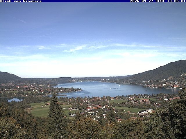 Archiv Foto Webcam Blick vom Schloss Ringberg auf den Tegernsee