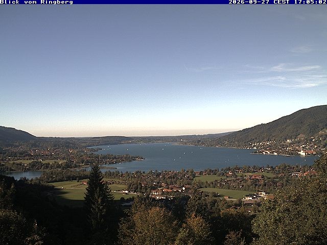 Archiv Foto Webcam Blick vom Schloss Ringberg auf den Tegernsee