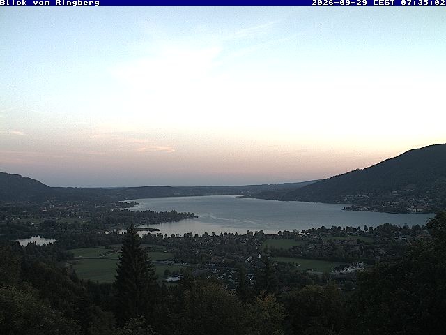 Archiv Foto Webcam Blick vom Schloss Ringberg auf den Tegernsee
