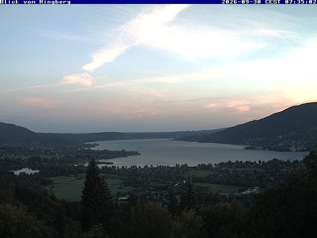 Archiv Foto Webcam Blick vom Schloss Ringberg auf den Tegernsee