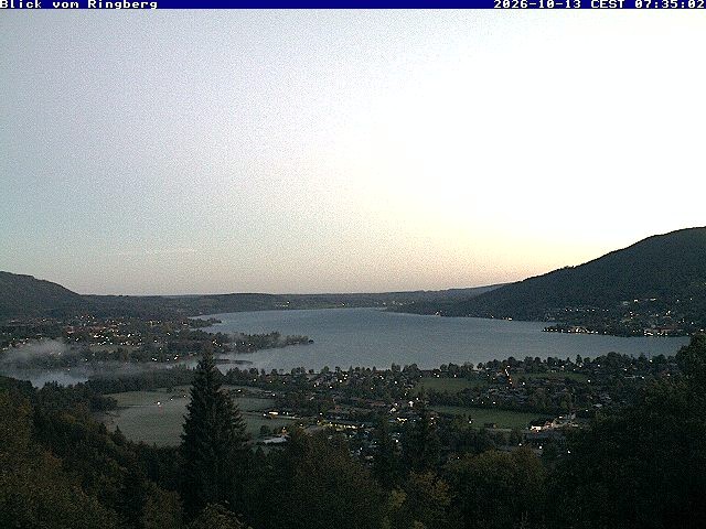 Archiv Foto Webcam Blick vom Schloss Ringberg auf den Tegernsee