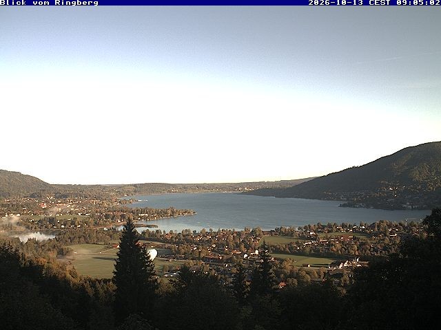 Archiv Foto Webcam Blick vom Schloss Ringberg auf den Tegernsee