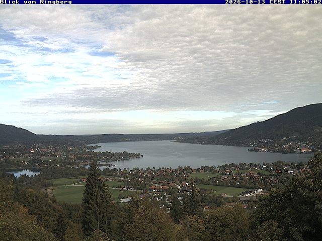 Archiv Foto Webcam Blick vom Schloss Ringberg auf den Tegernsee