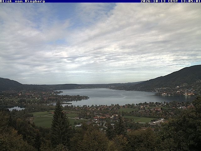 Archiv Foto Webcam Blick vom Schloss Ringberg auf den Tegernsee