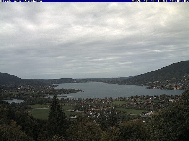 Archiv Foto Webcam Blick vom Schloss Ringberg auf den Tegernsee