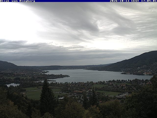 Archiv Foto Webcam Blick vom Schloss Ringberg auf den Tegernsee