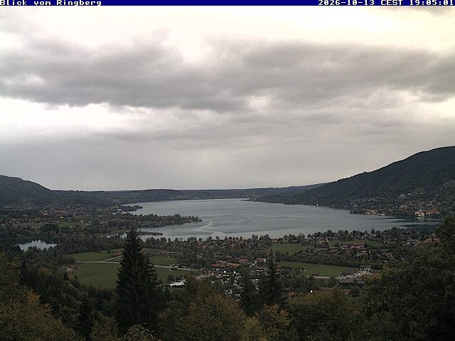 Archiv Foto Webcam Blick vom Schloss Ringberg auf den Tegernsee