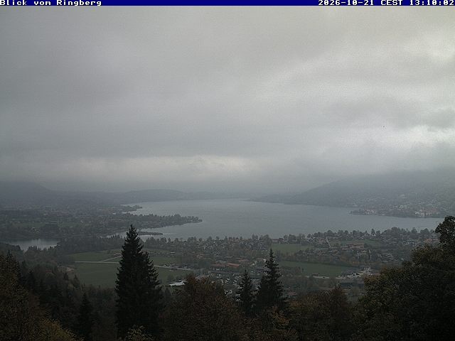 Archiv Foto Webcam Blick vom Schloss Ringberg auf den Tegernsee