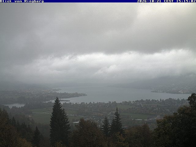 Archiv Foto Webcam Blick vom Schloss Ringberg auf den Tegernsee