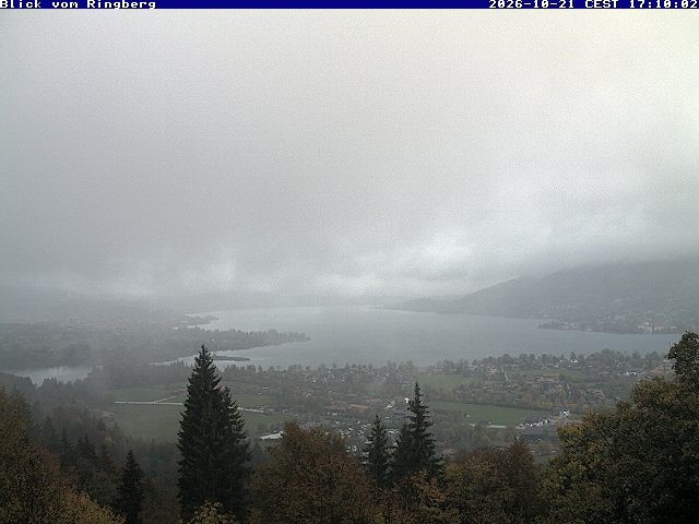 Archiv Foto Webcam Blick vom Schloss Ringberg auf den Tegernsee