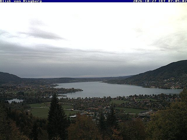 Archiv Foto Webcam Blick vom Schloss Ringberg auf den Tegernsee
