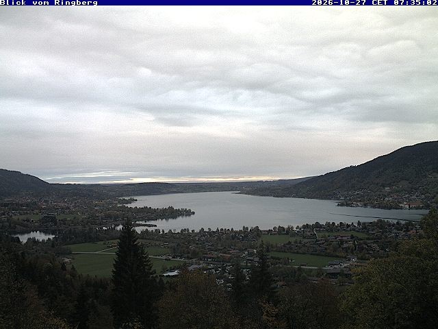 Archiv Foto Webcam Blick vom Schloss Ringberg auf den Tegernsee