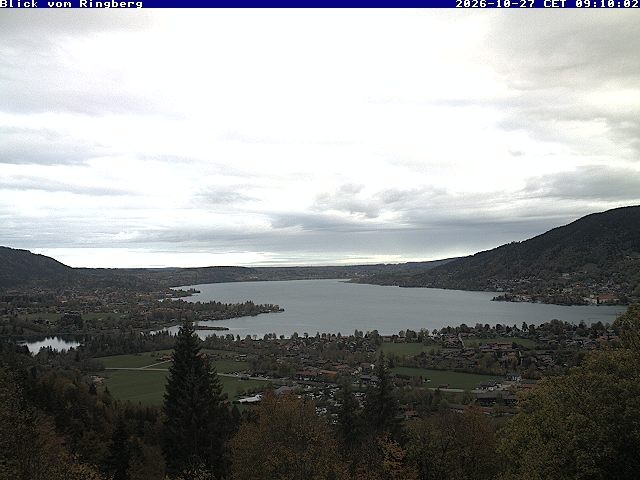 Archiv Foto Webcam Blick vom Schloss Ringberg auf den Tegernsee