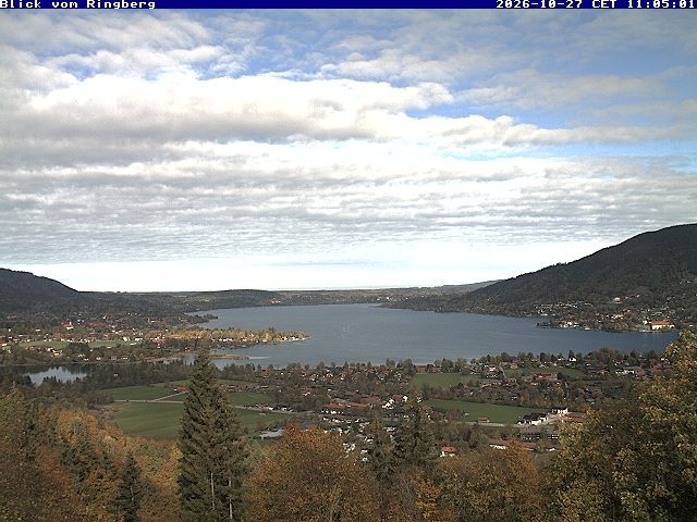 Archiv Foto Webcam Blick vom Schloss Ringberg auf den Tegernsee