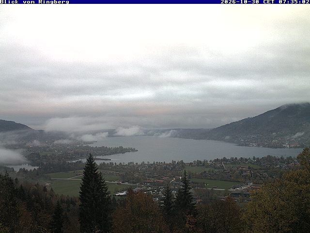 Archiv Foto Webcam Blick vom Schloss Ringberg auf den Tegernsee