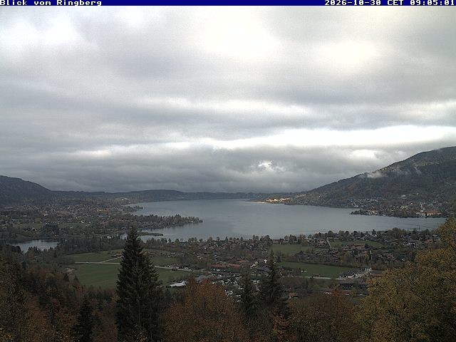 Archiv Foto Webcam Blick vom Schloss Ringberg auf den Tegernsee