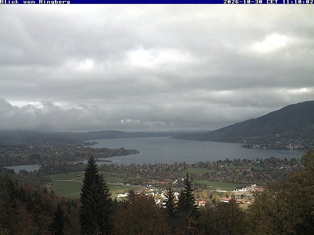 Archiv Foto Webcam Blick vom Schloss Ringberg auf den Tegernsee