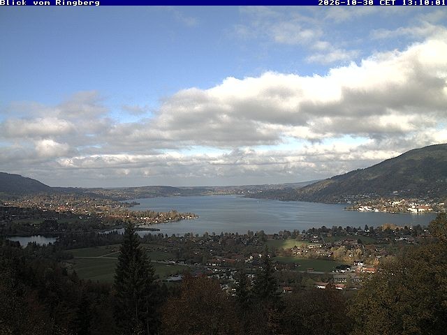 Archiv Foto Webcam Blick vom Schloss Ringberg auf den Tegernsee