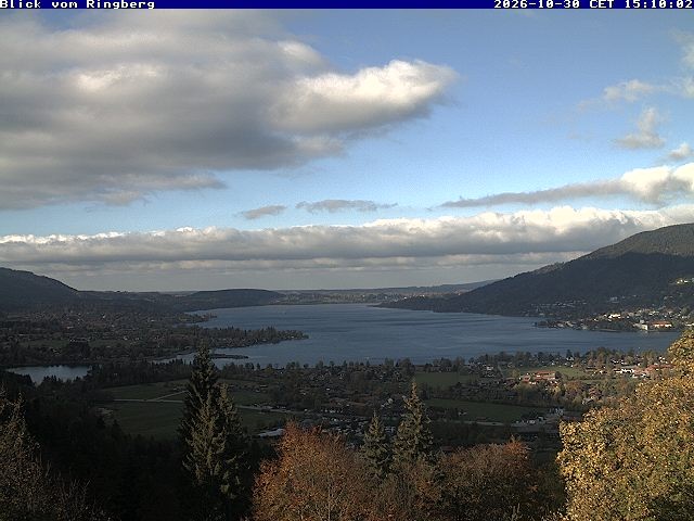 Archiv Foto Webcam Blick vom Schloss Ringberg auf den Tegernsee