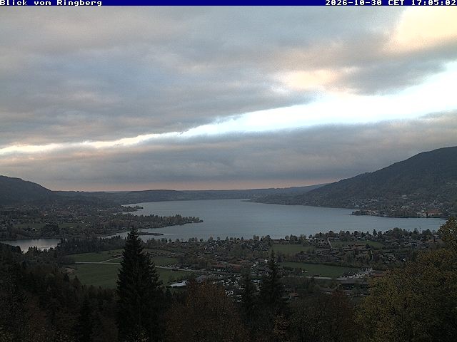 Archiv Foto Webcam Blick vom Schloss Ringberg auf den Tegernsee