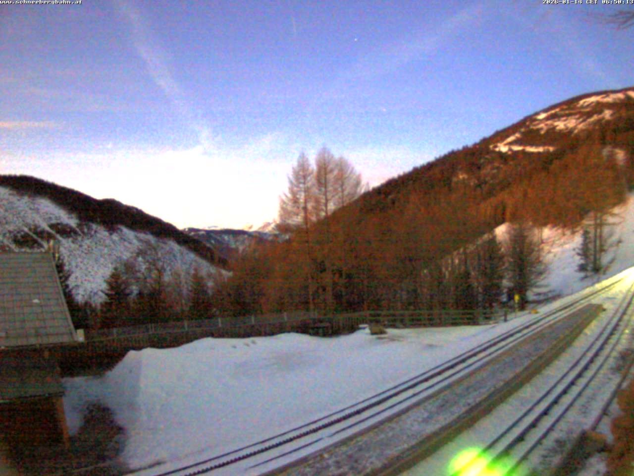 Archiv Foto Webcam Schneeberg: Blick Gasthaus Baumgartner