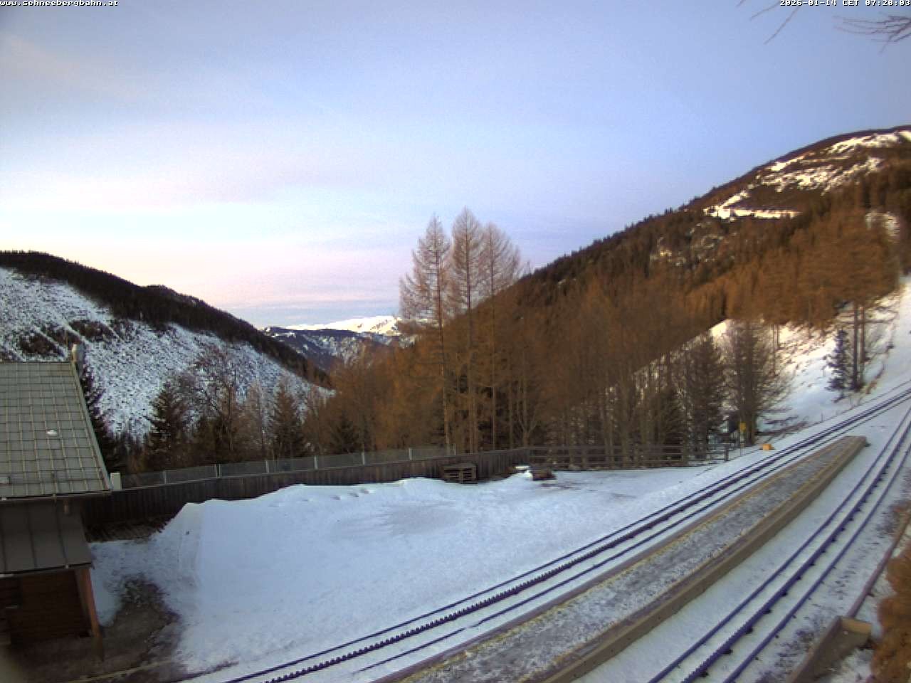 Archiv Foto Webcam Schneeberg: Blick Gasthaus Baumgartner