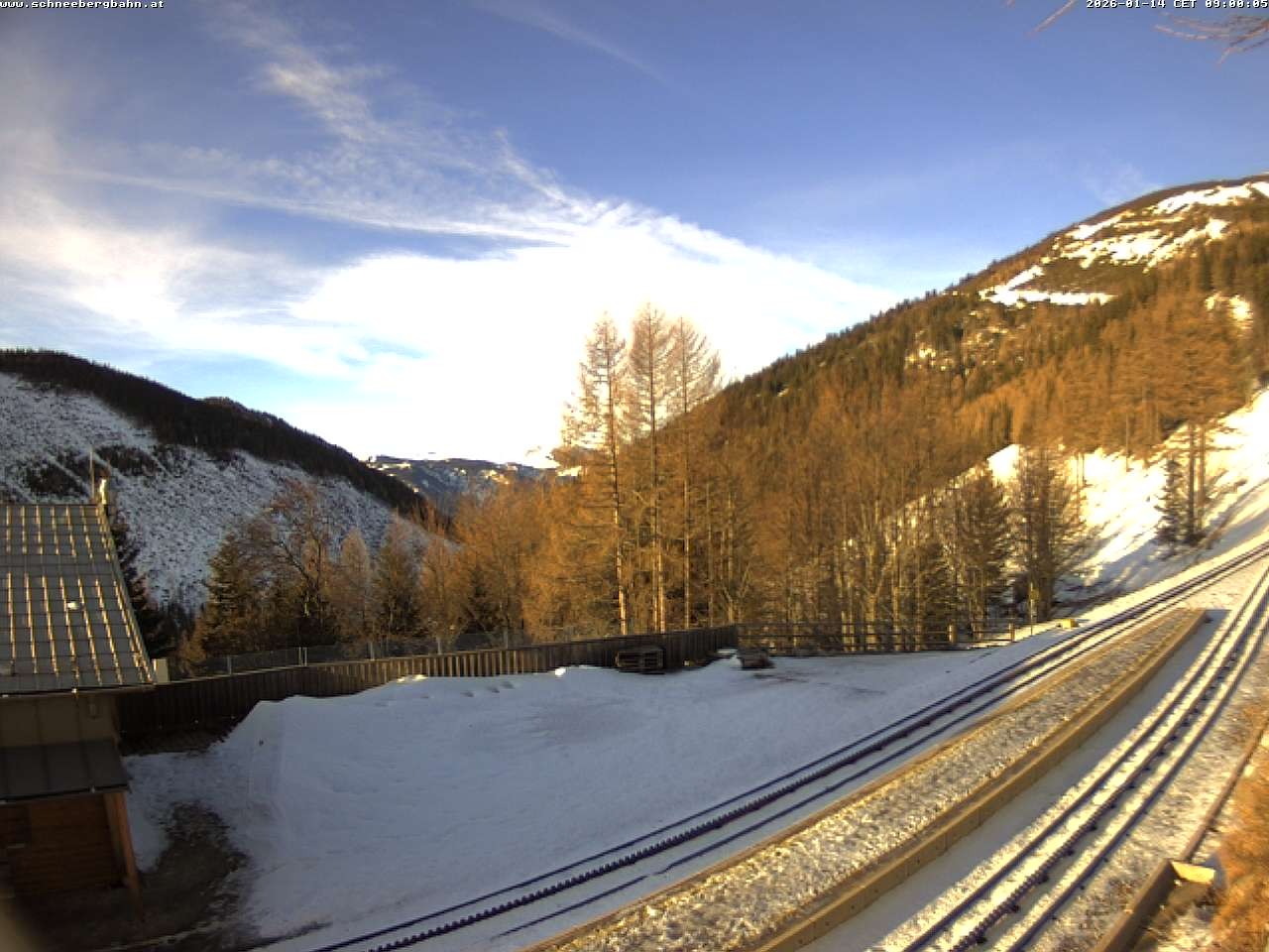 Archiv Foto Webcam Schneeberg: Blick Gasthaus Baumgartner