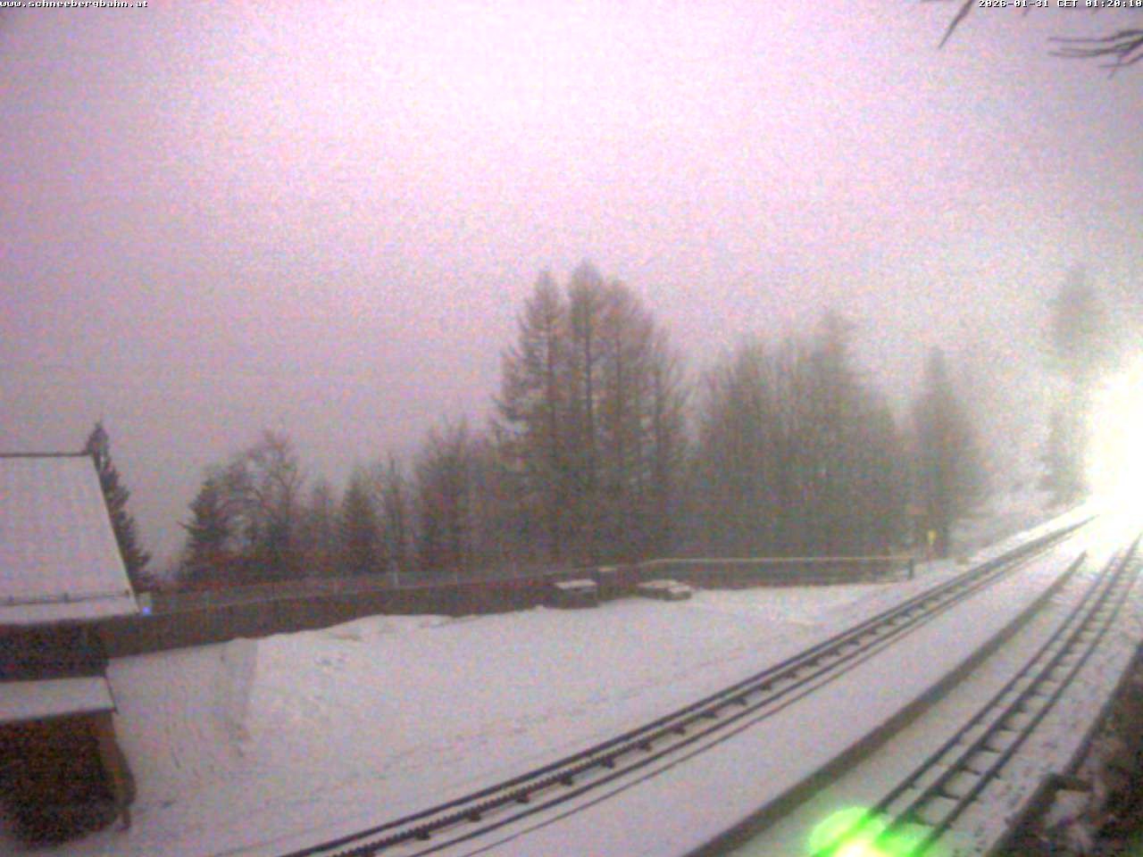 Archiv Foto Webcam Schneeberg: Blick Gasthaus Baumgartner