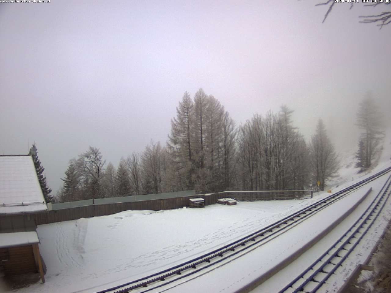 Archiv Foto Webcam Schneeberg: Blick Gasthaus Baumgartner