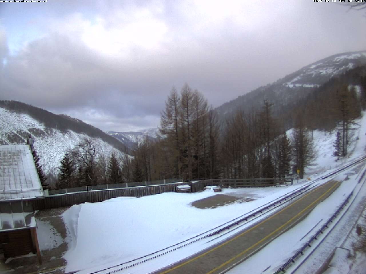 Archiv Foto Webcam Schneeberg: Blick Gasthaus Baumgartner