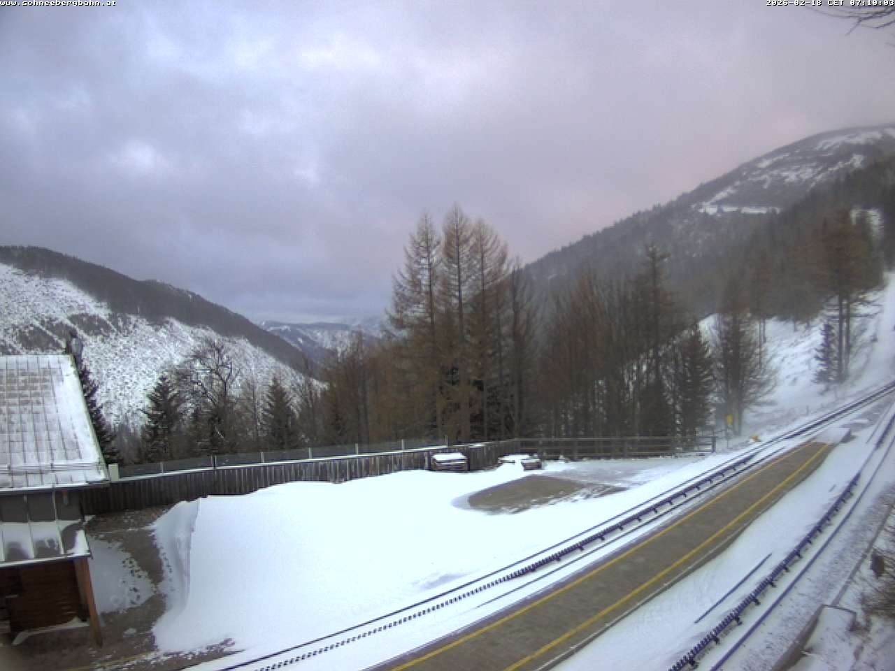 Archiv Foto Webcam Schneeberg: Blick Gasthaus Baumgartner