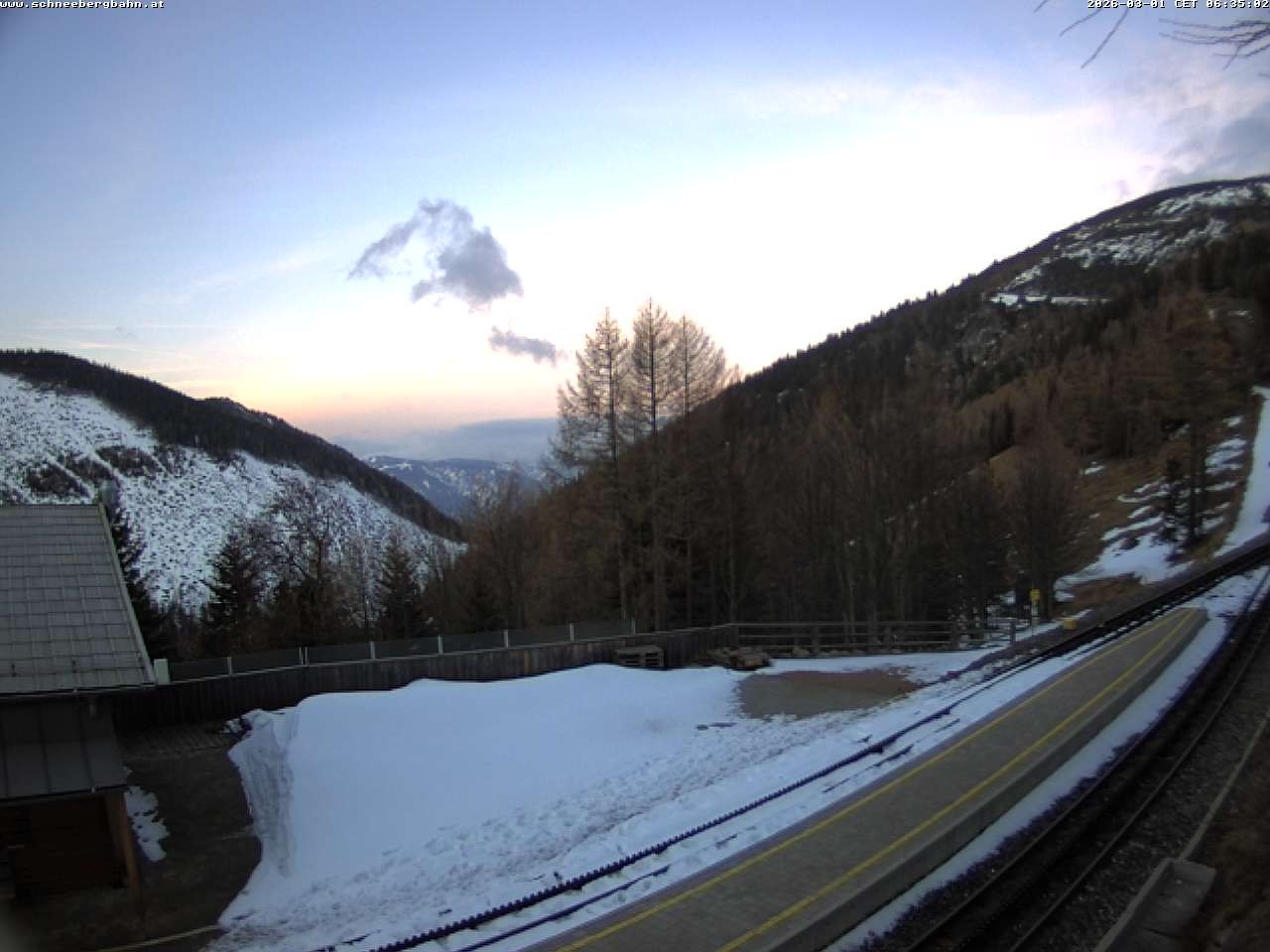 Archiv Foto Webcam Schneeberg: Blick Gasthaus Baumgartner