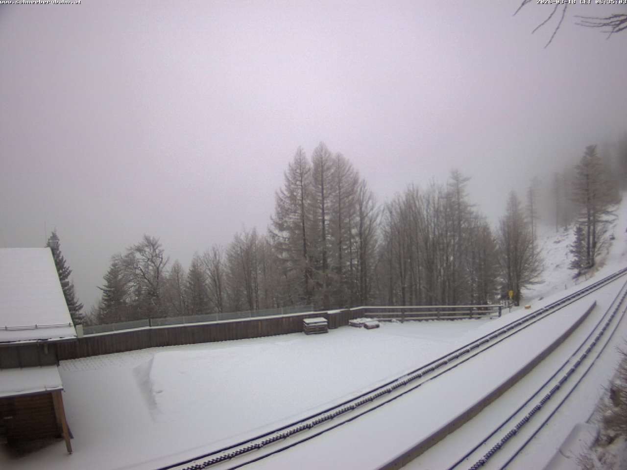 Archiv Foto Webcam Schneeberg: Blick Gasthaus Baumgartner