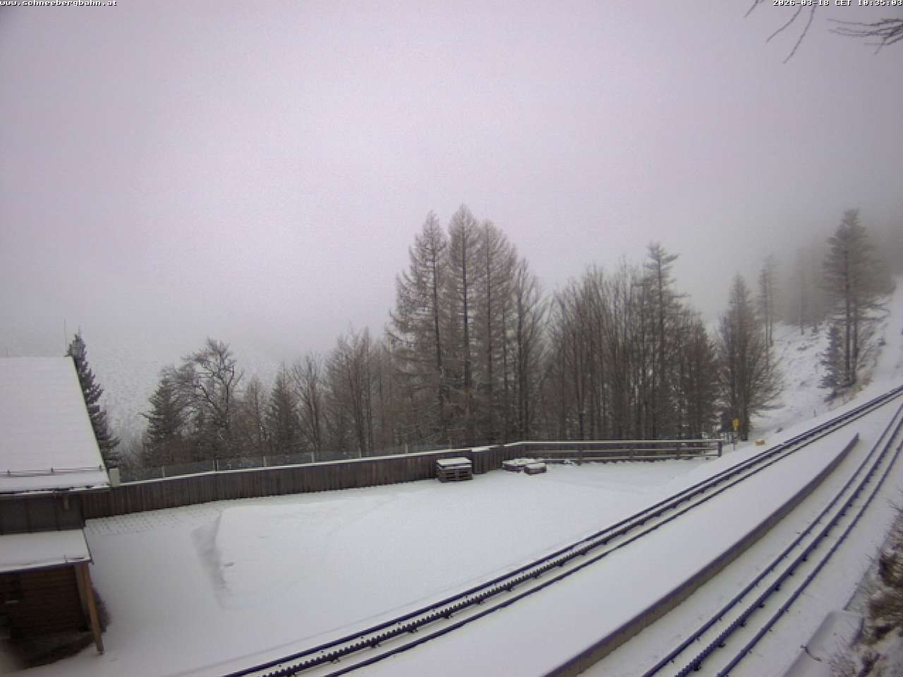 Archiv Foto Webcam Schneeberg: Blick Gasthaus Baumgartner