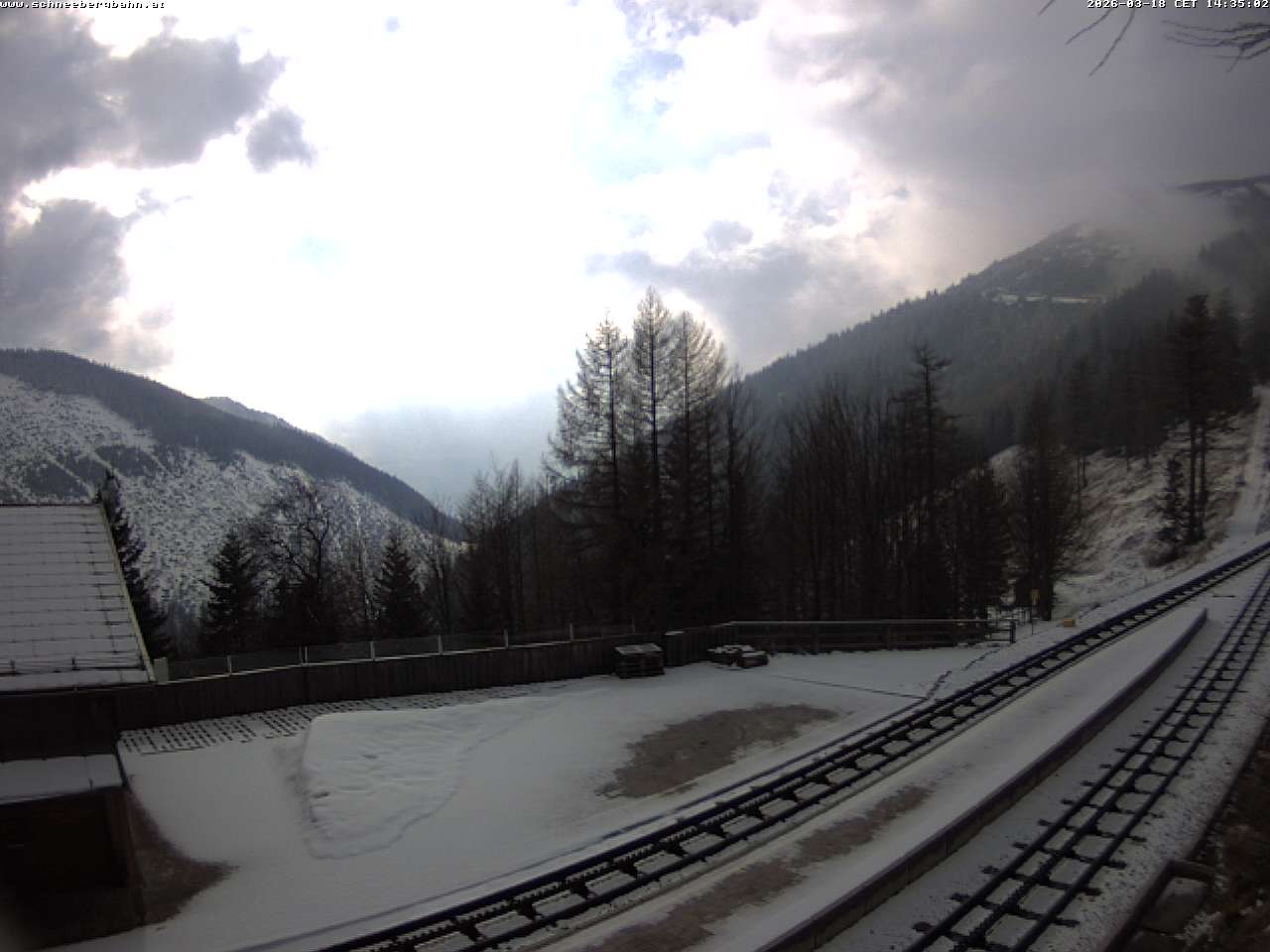 Archiv Foto Webcam Schneeberg: Blick Gasthaus Baumgartner