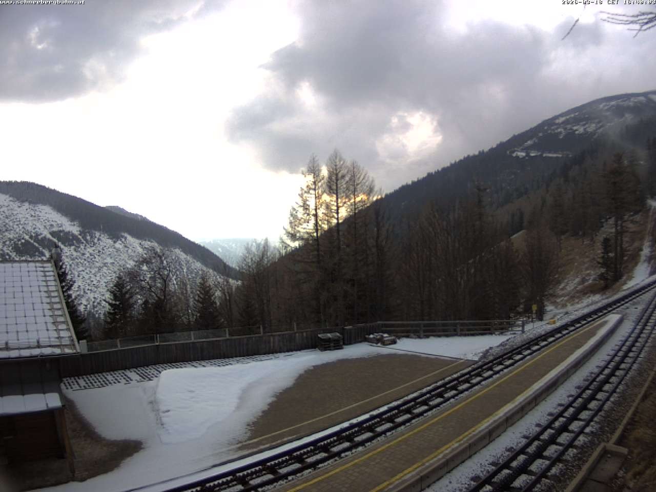 Archiv Foto Webcam Schneeberg: Blick Gasthaus Baumgartner