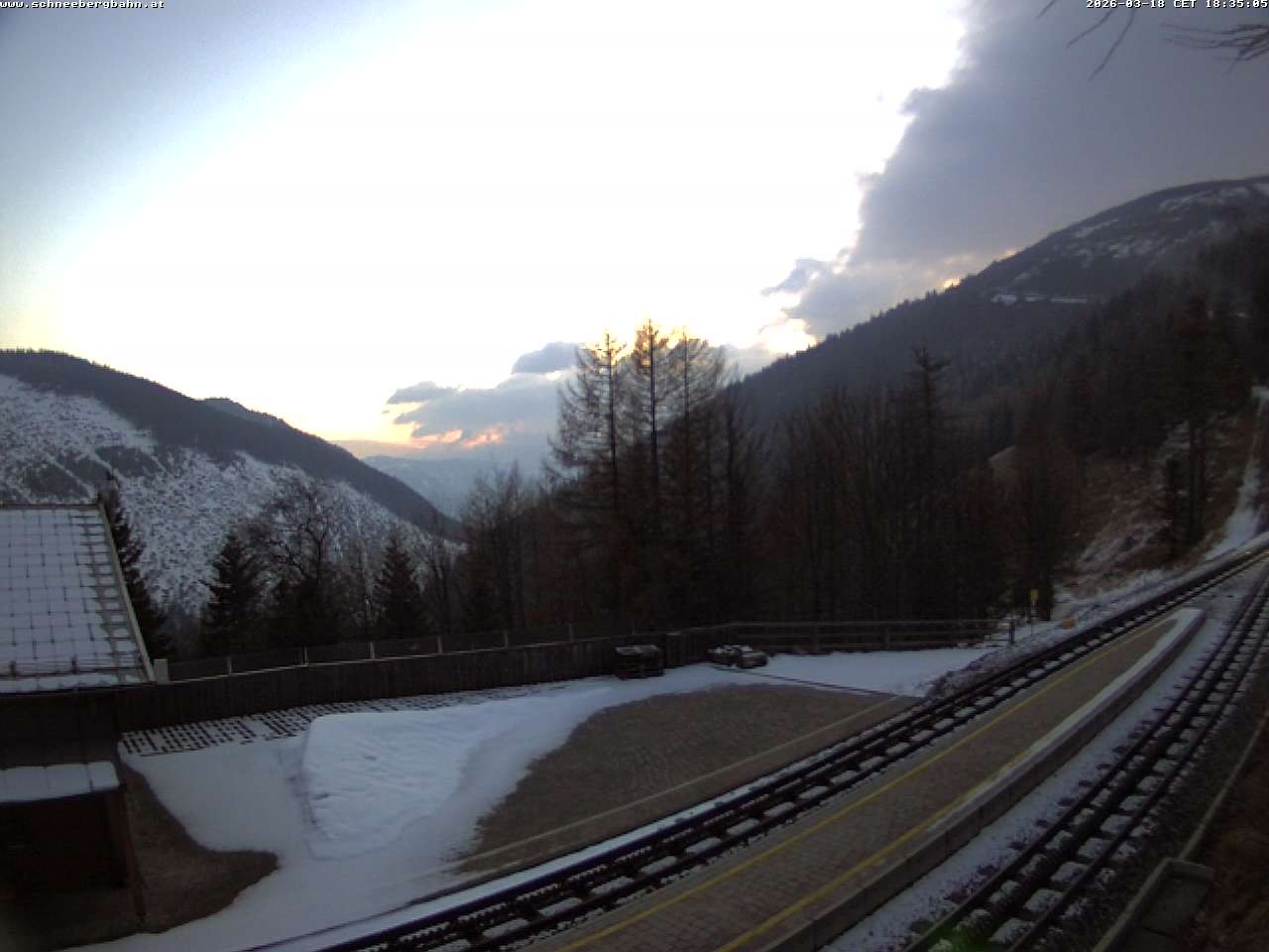 Archiv Foto Webcam Schneeberg: Blick Gasthaus Baumgartner