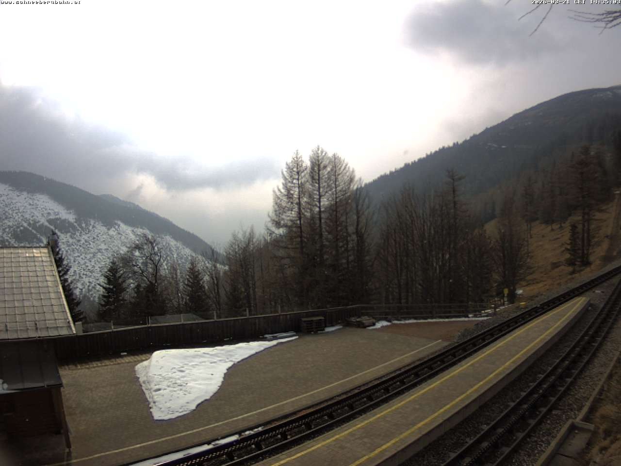 Archiv Foto Webcam Schneeberg: Blick Gasthaus Baumgartner