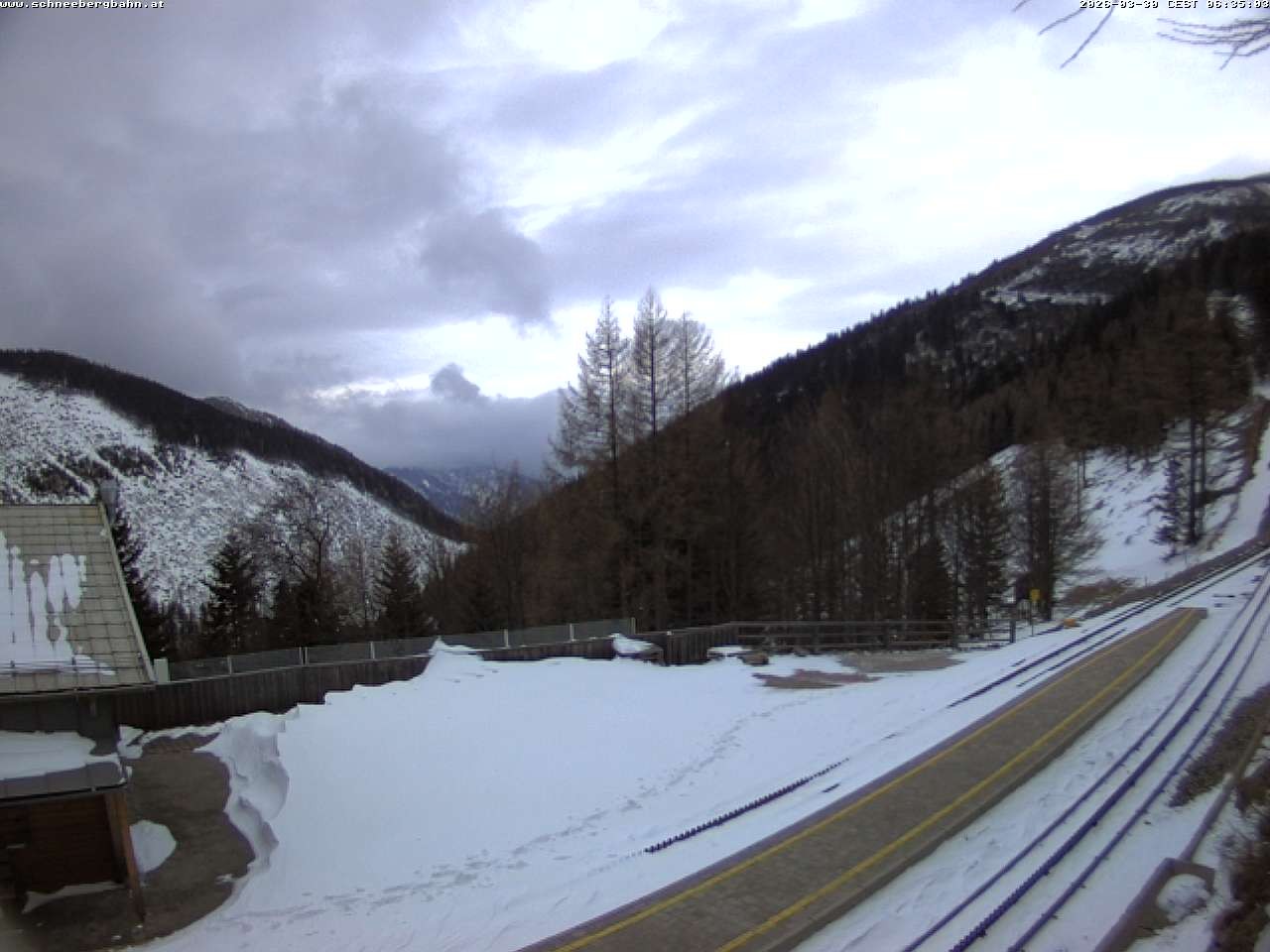 Archiv Foto Webcam Schneeberg: Blick Gasthaus Baumgartner