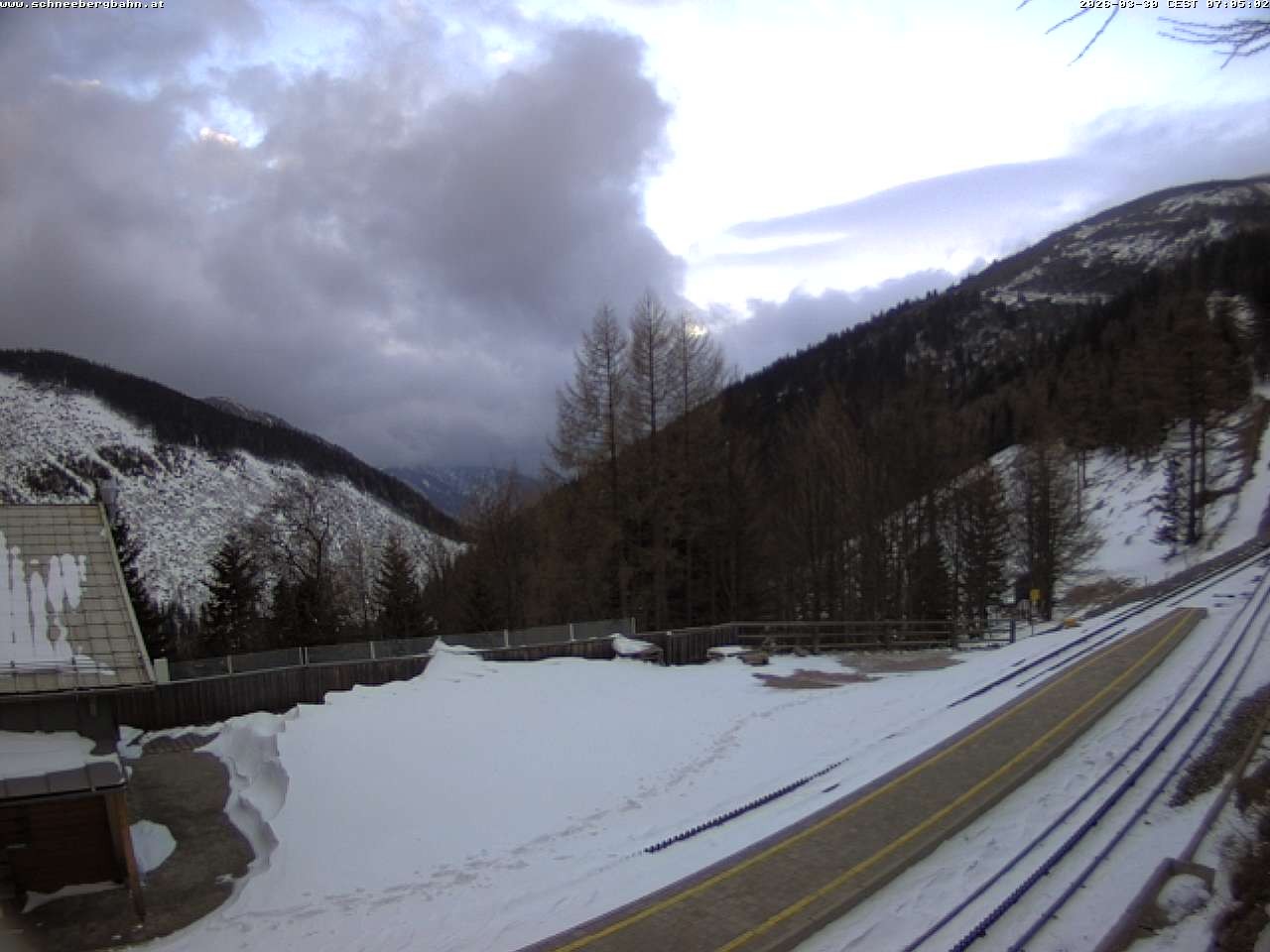Archiv Foto Webcam Schneeberg: Blick Gasthaus Baumgartner