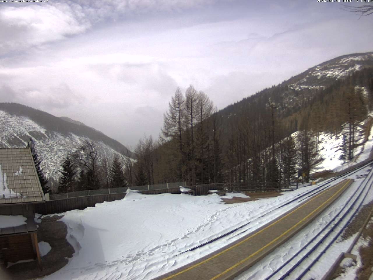 Archiv Foto Webcam Schneeberg: Blick Gasthaus Baumgartner