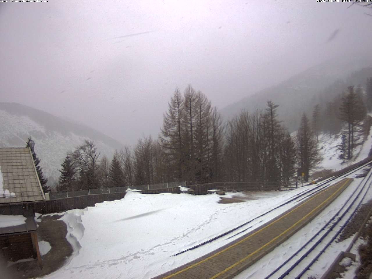 Archiv Foto Webcam Schneeberg: Blick Gasthaus Baumgartner