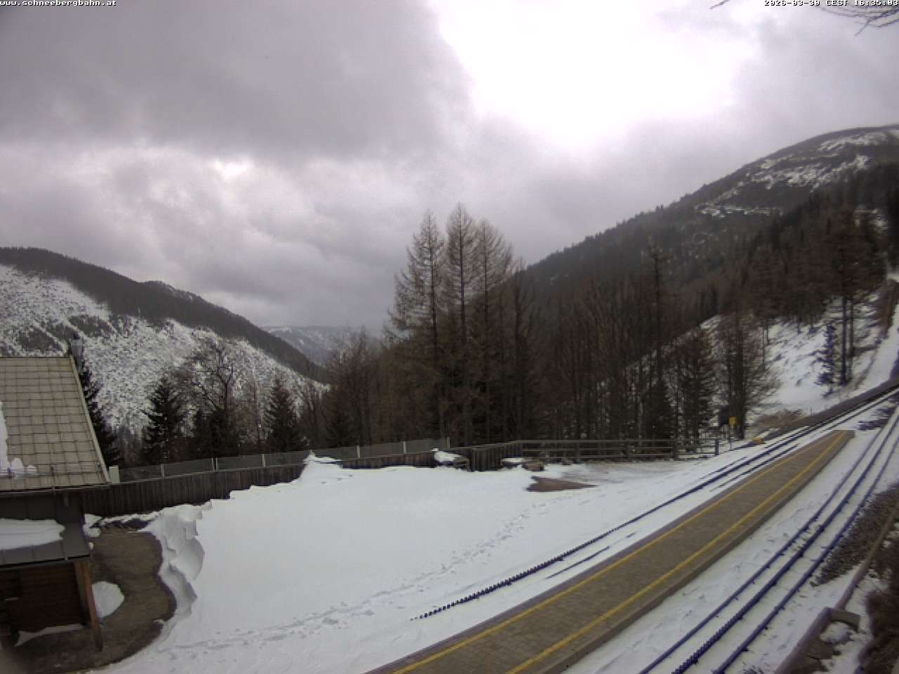 Archiv Foto Webcam Schneeberg: Blick Gasthaus Baumgartner