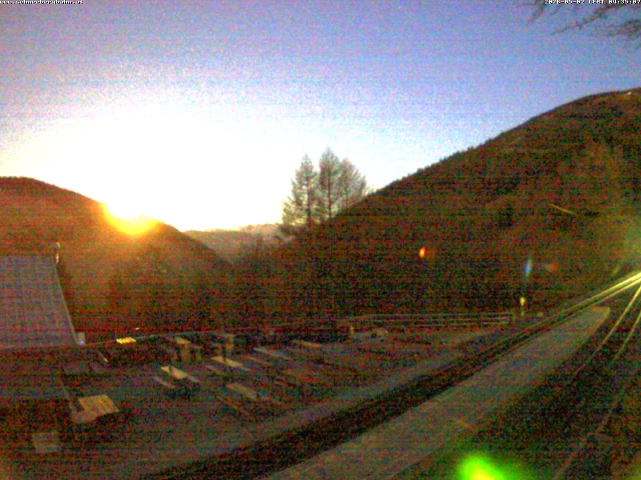 Archiv Foto Webcam Schneeberg: Blick Gasthaus Baumgartner