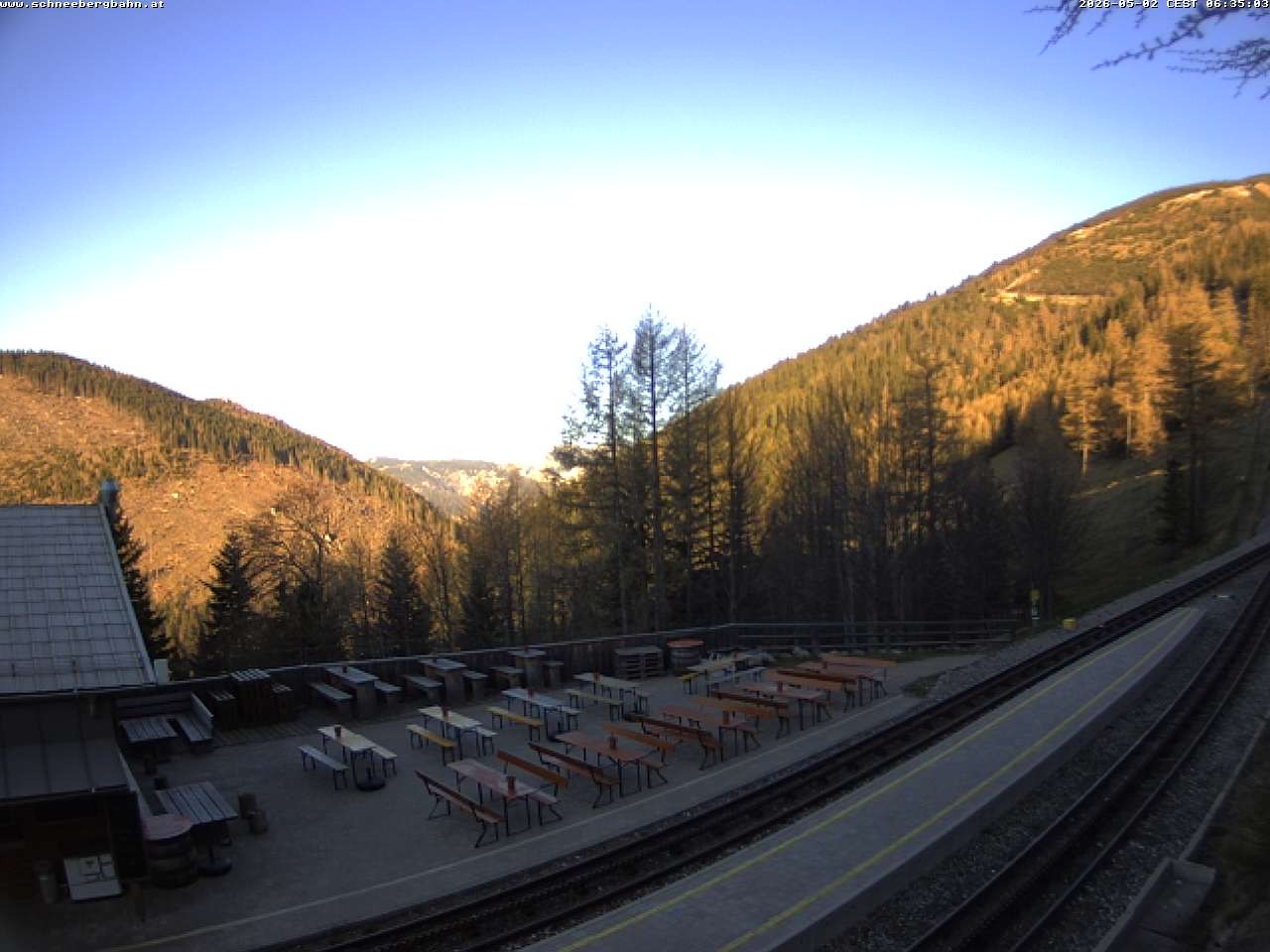 Archiv Foto Webcam Schneeberg: Blick Gasthaus Baumgartner