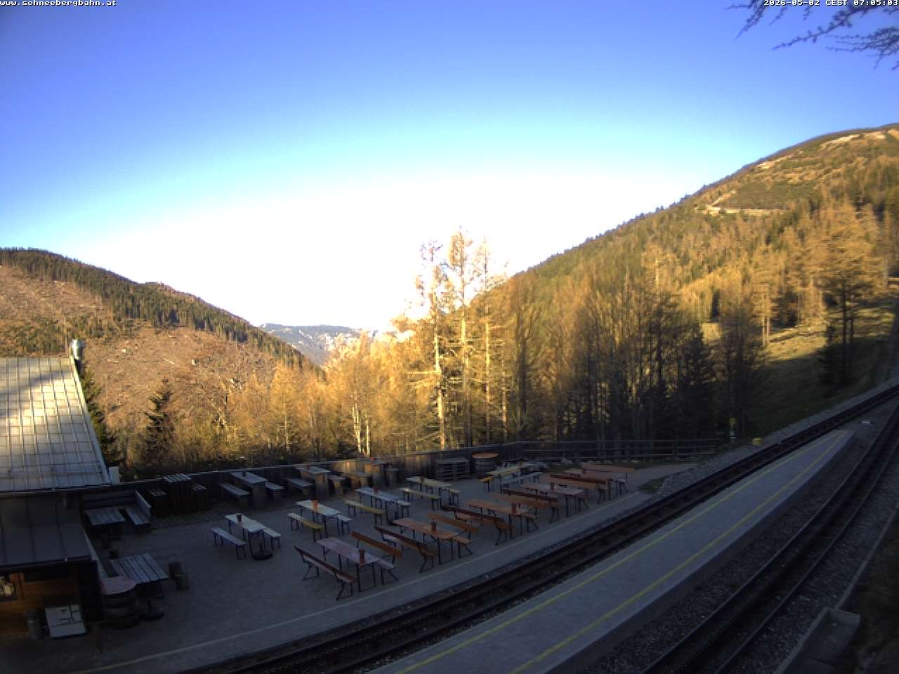 Archiv Foto Webcam Schneeberg: Blick Gasthaus Baumgartner