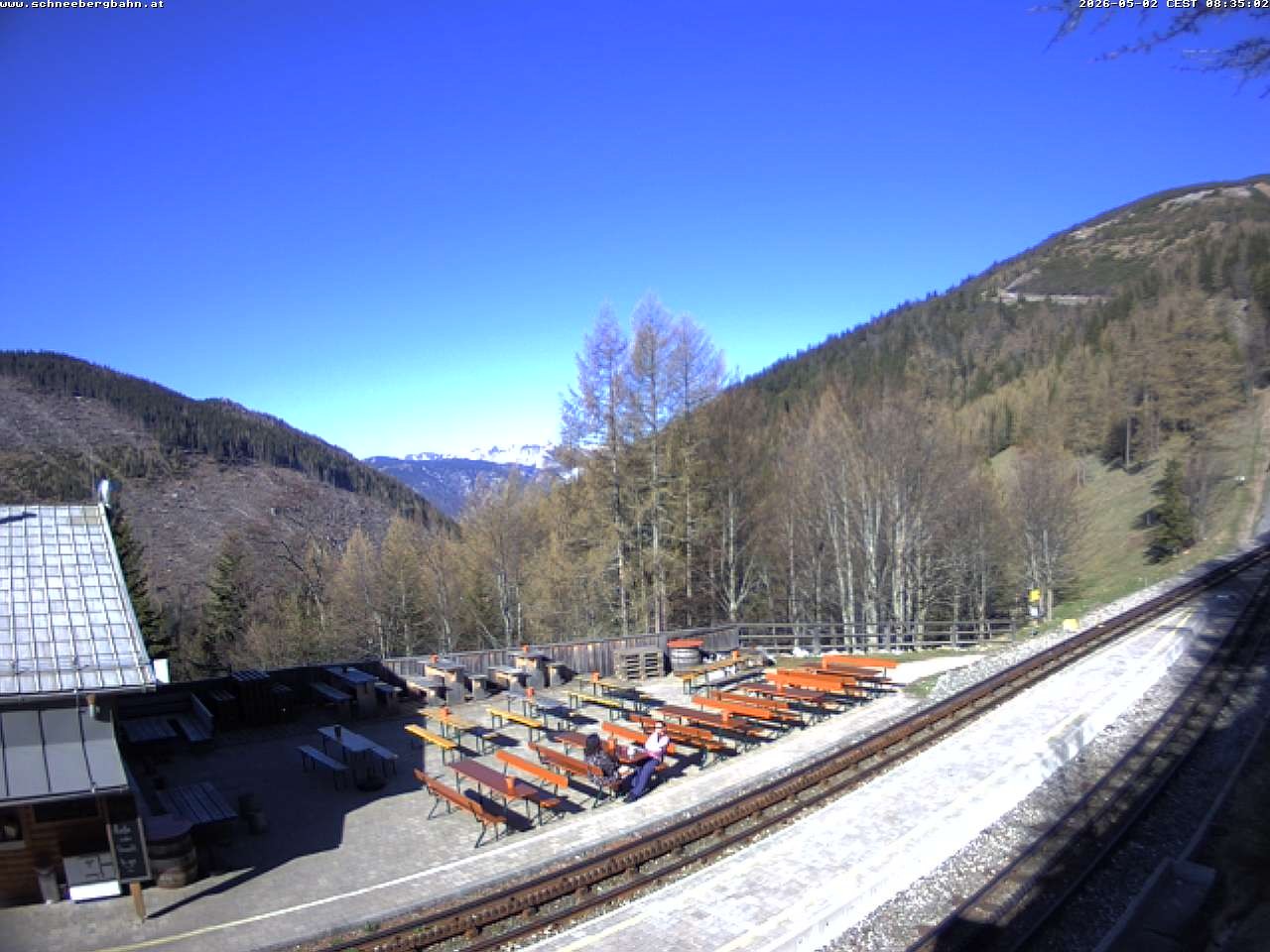 Archiv Foto Webcam Schneeberg: Blick Gasthaus Baumgartner