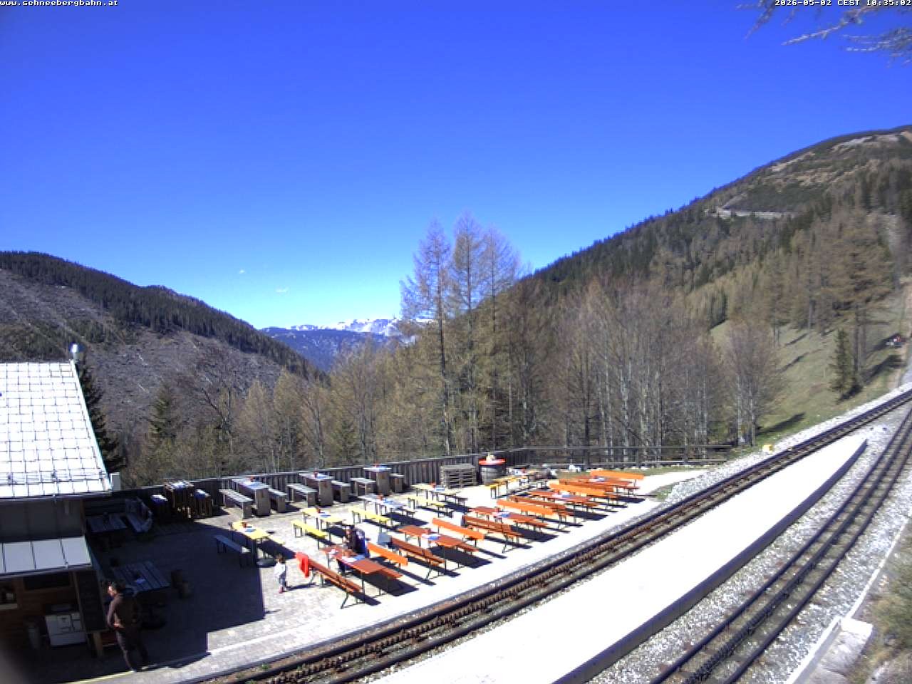 Archiv Foto Webcam Schneeberg: Blick Gasthaus Baumgartner